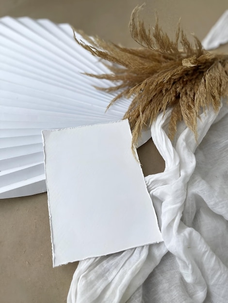 Premium Photo Wedding Invitation Card Mockup Blank Postcard With 