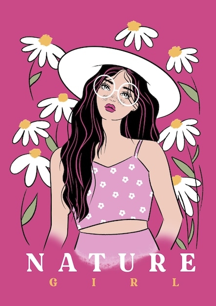 Premium PSD Fashion Girl Print