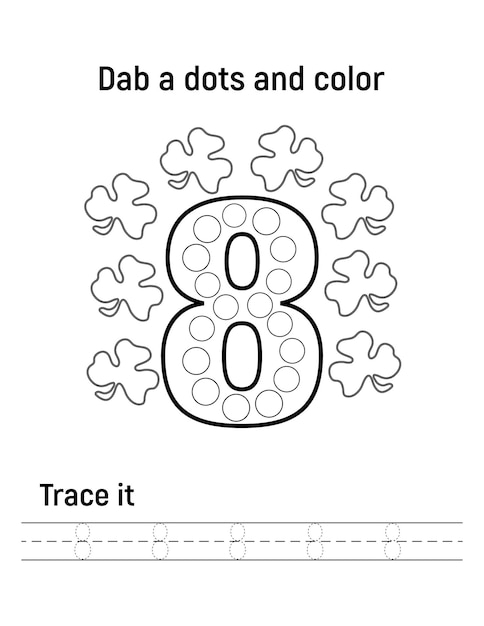 Premium Vector Number Tracing Worksheets For Preschoolers