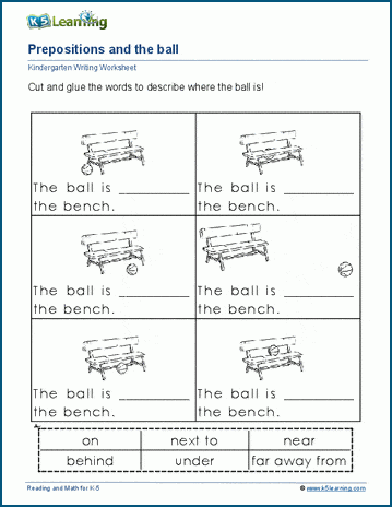 prepositions worksheets