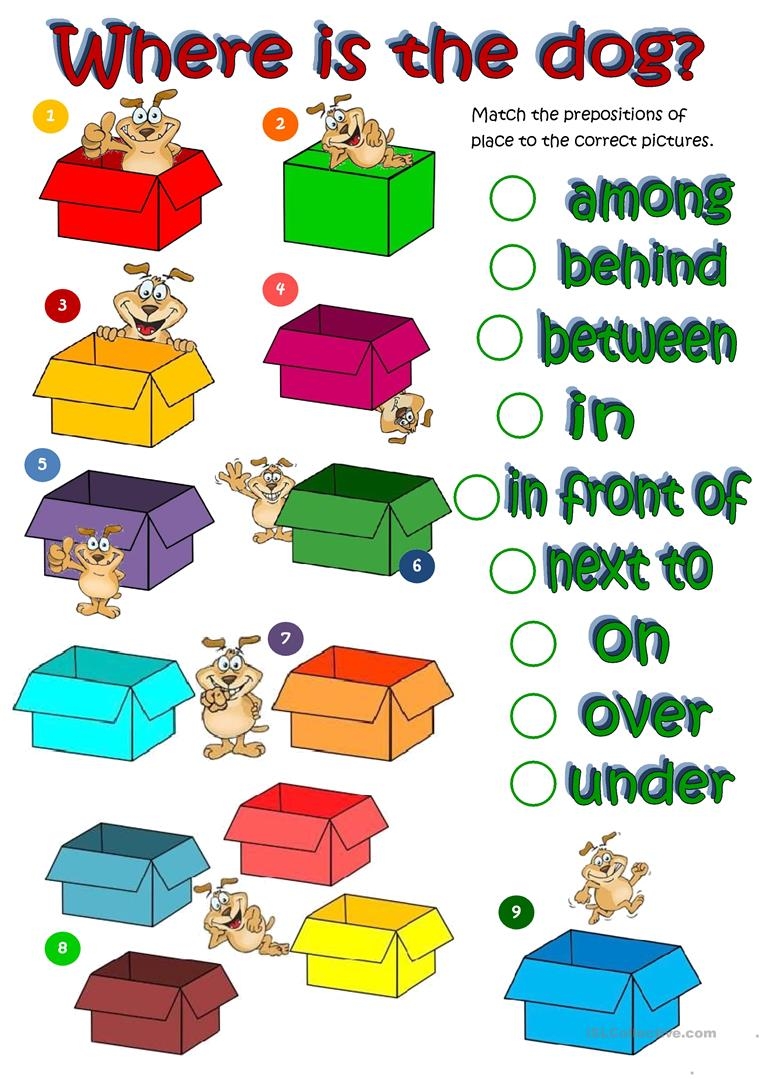 Prepositions Worksheets With Pictures