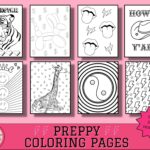 Preppy Coloring Pages Aesthetic Coloring Pages Printable Easy PDF