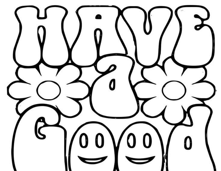 Preppy Coloring Pages For A Good Day