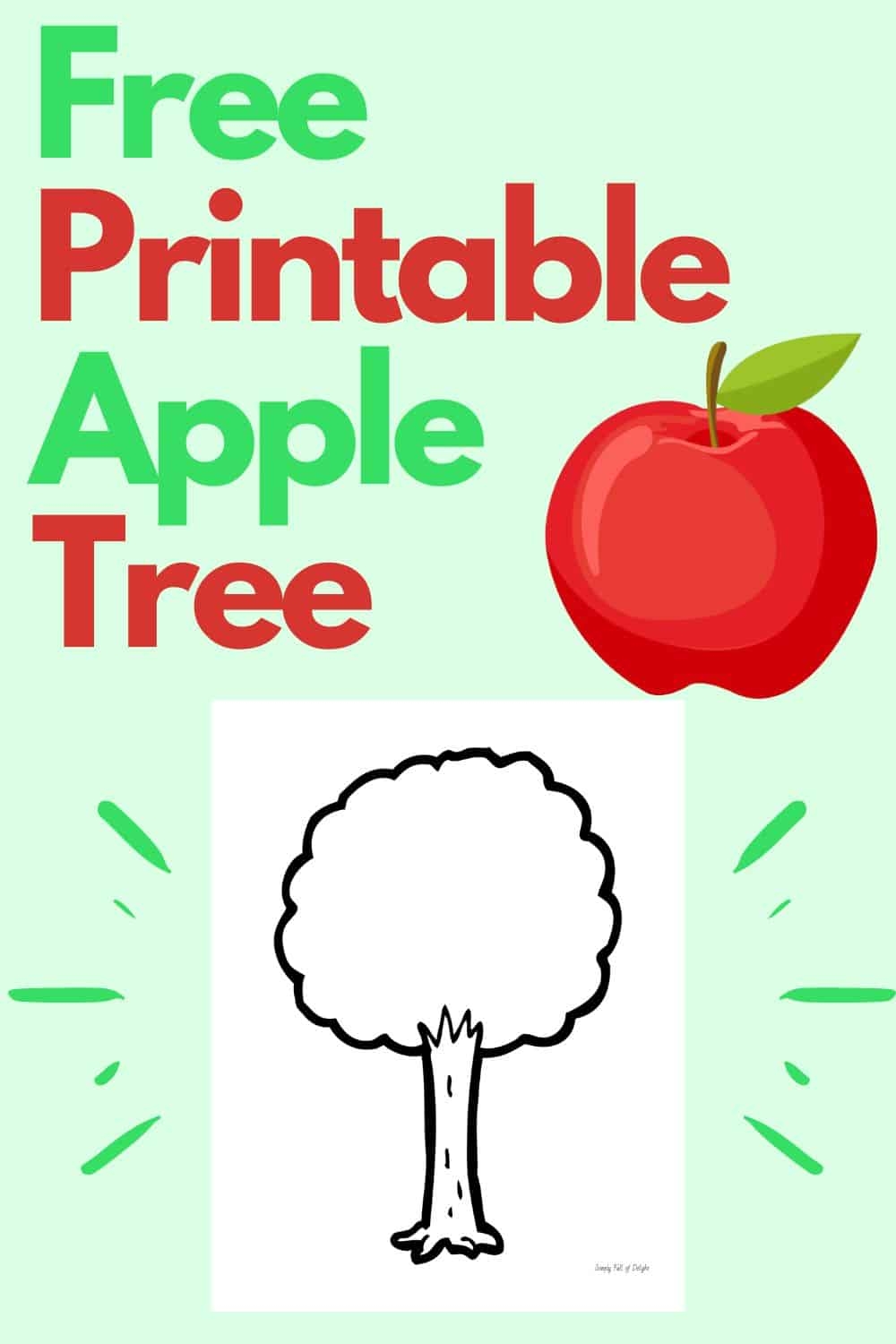 apple tree printable images