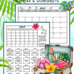 Preschool Calendar Worksheets Printable Kids Monthly Digital