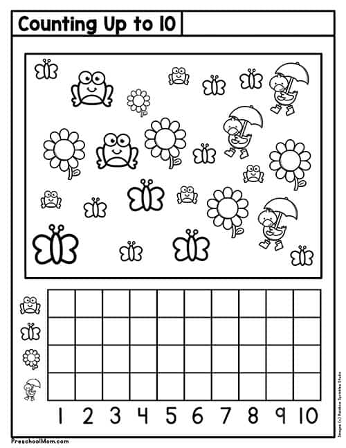 preschool counting worksheets