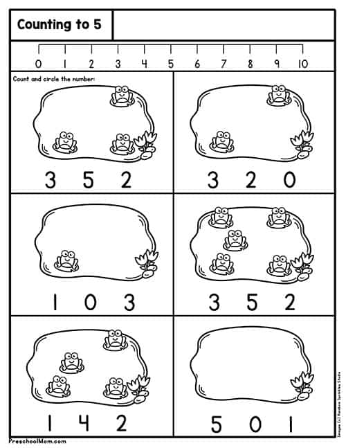 Preschool Counting Worksheets Preschool Mom