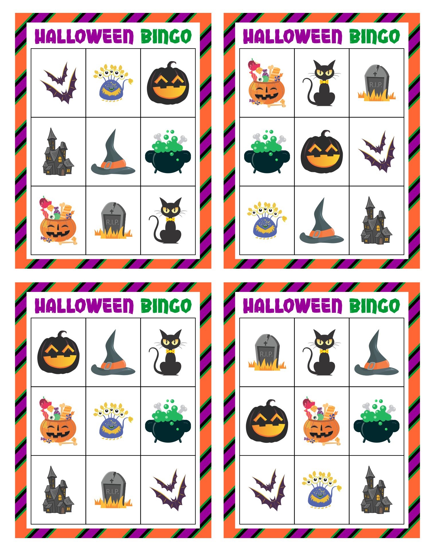 free printable bingo games halloween bingo 20 cards