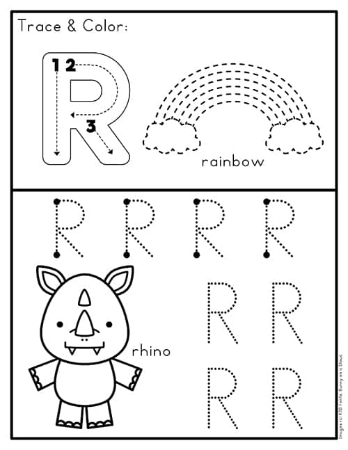 Preschool Learning Letter R Worksheet Free Printable Sweet 