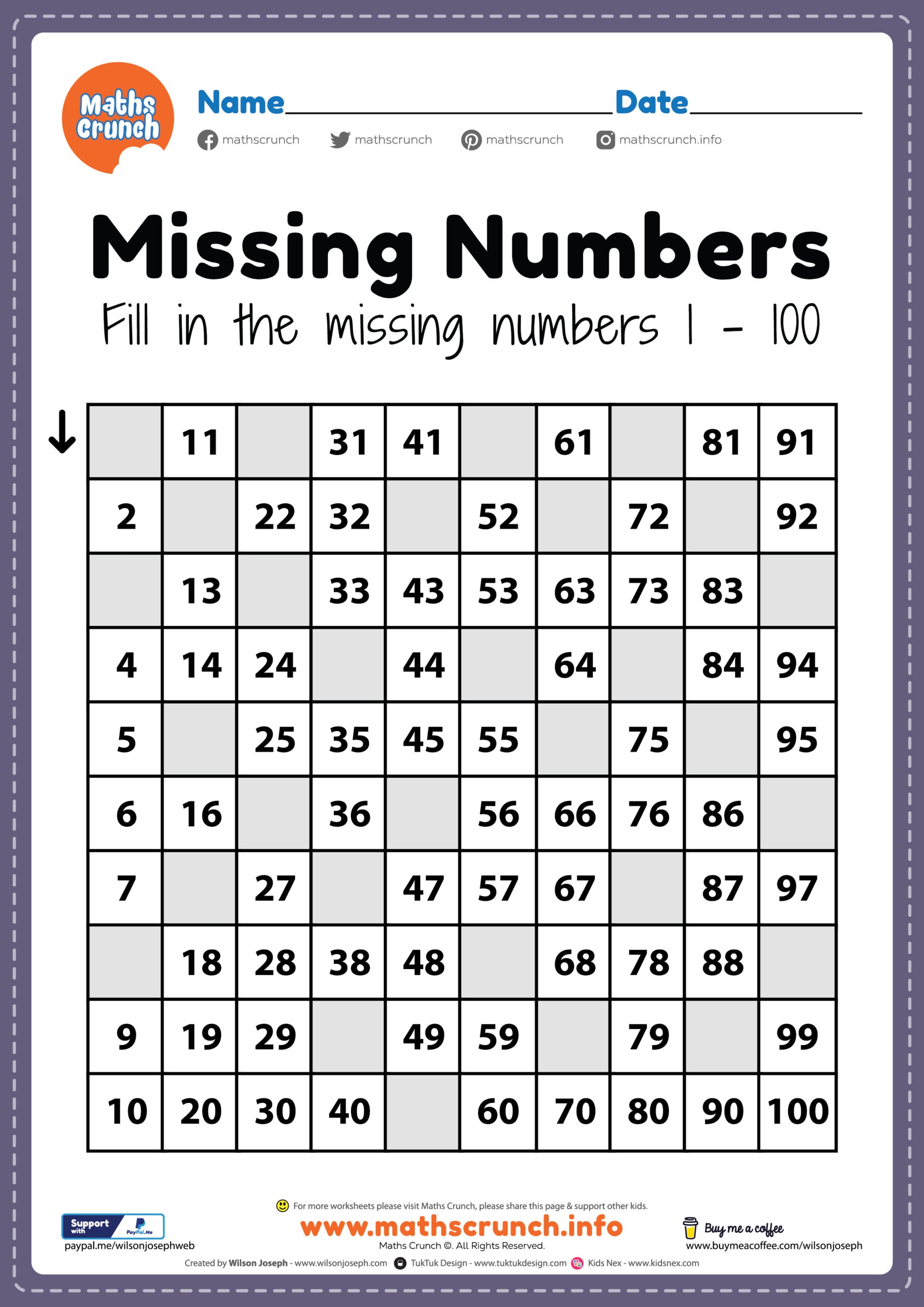 math worksheets for preschoolers