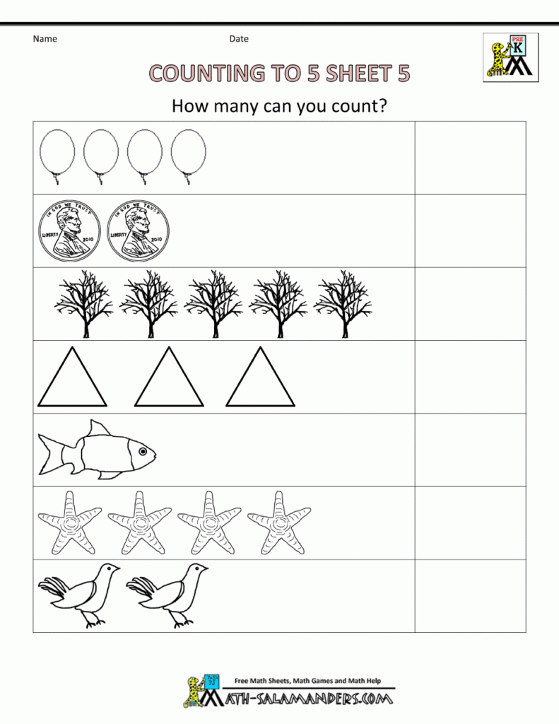 Preschool Mathematics Worksheets