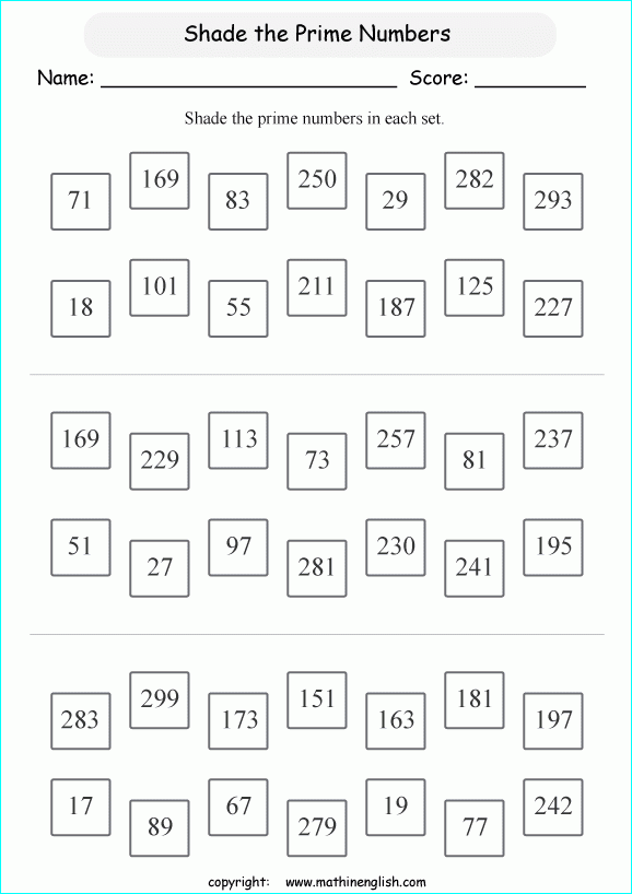 Prime And Composite Worksheet Worksheets Library