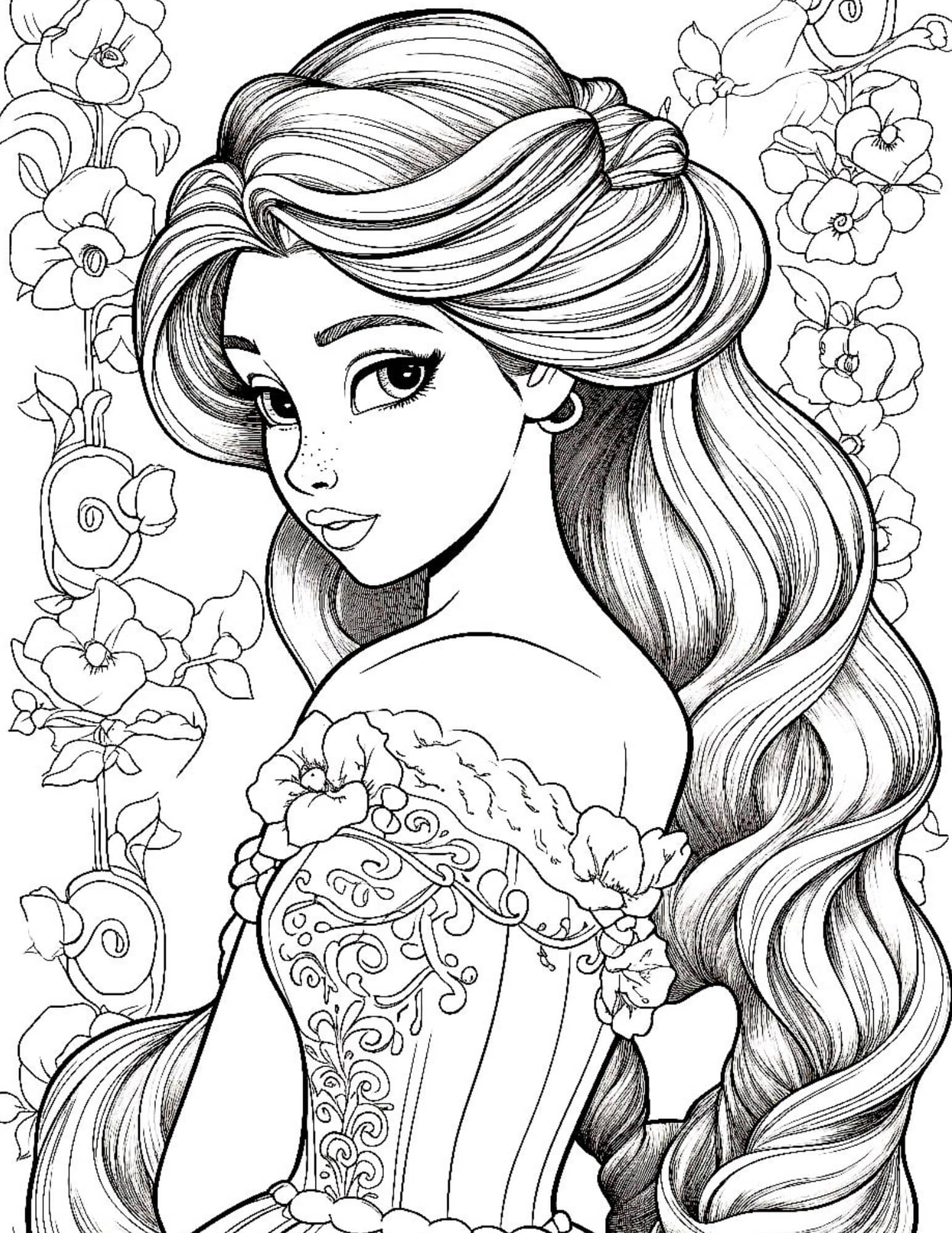 free coloring pages princess