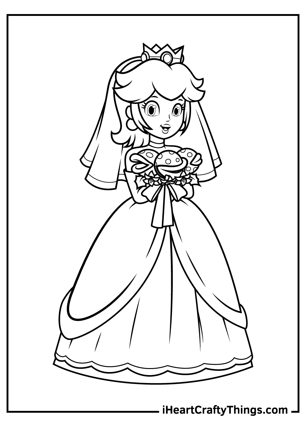 Princess Peach Coloring Page