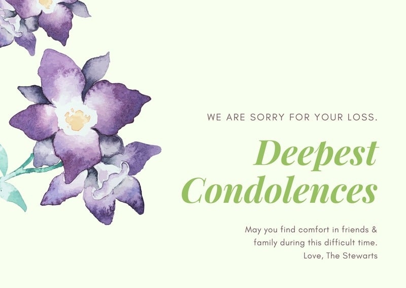 free printable condolence cards online
