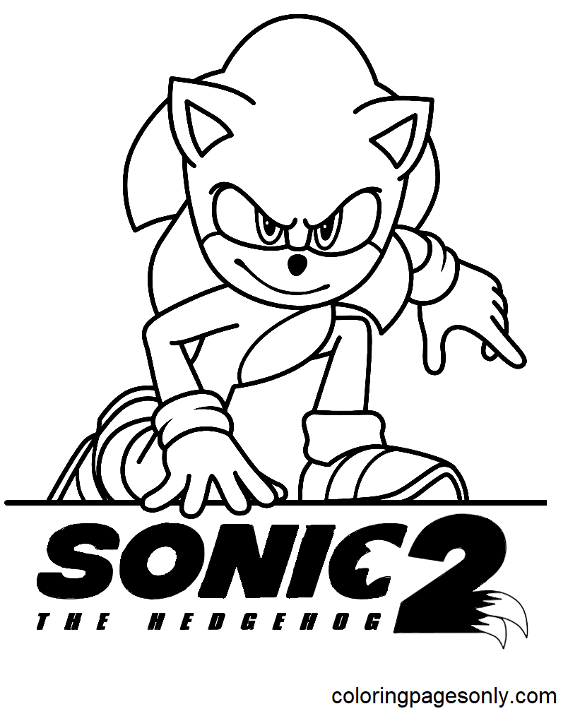 Sonic The Hedgehog Coloring Page