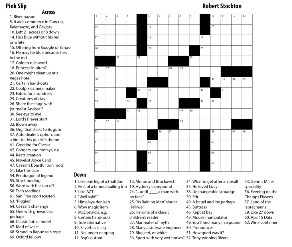 crossword puzzles pdf printable