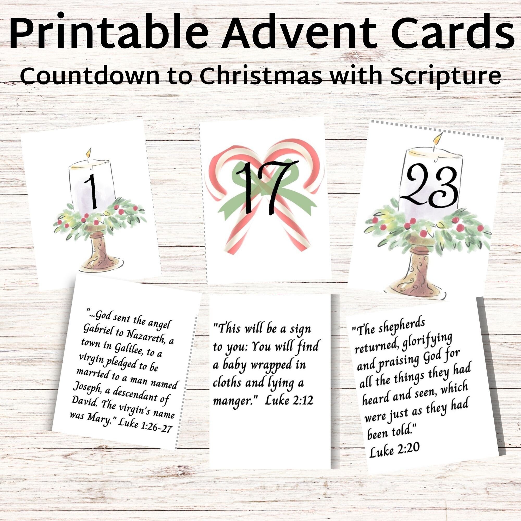 free printable advent cards