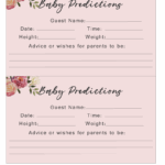 Printable Baby Prediction Cards Collection Store Www