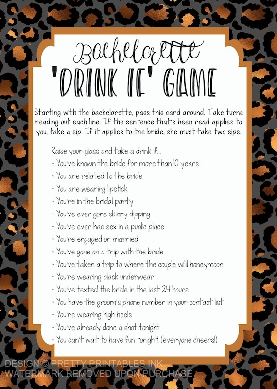 Printable Bachelorette Games