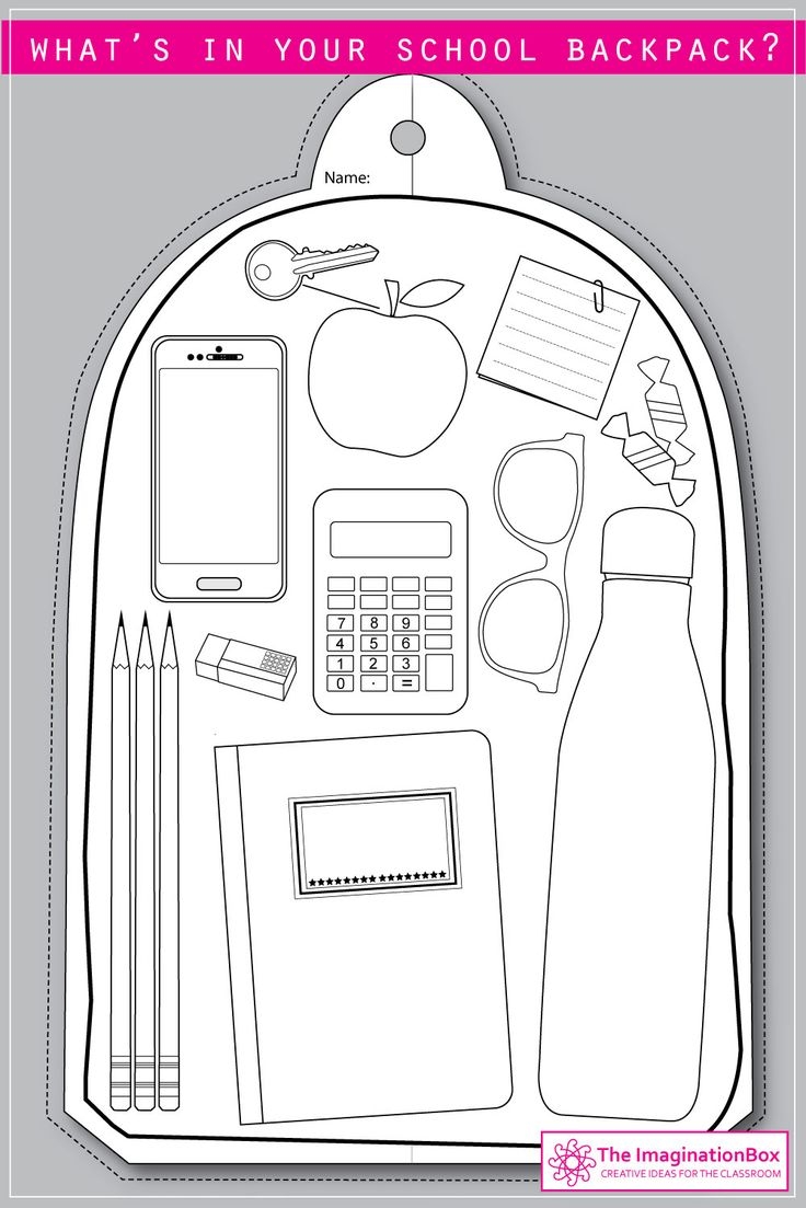 Printable Backpack Craft Template