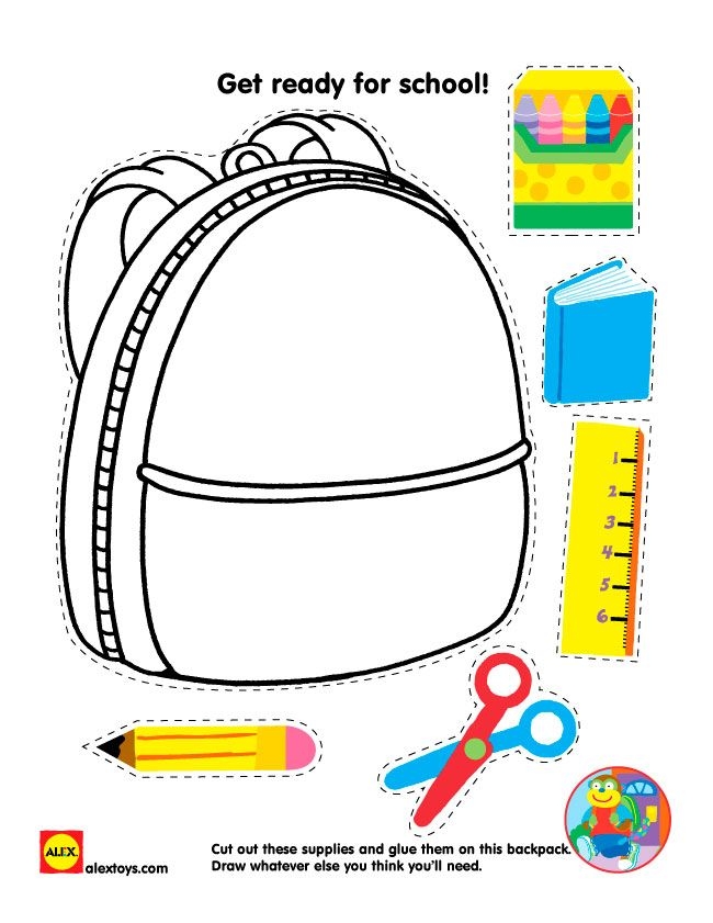 printable backpack craft template