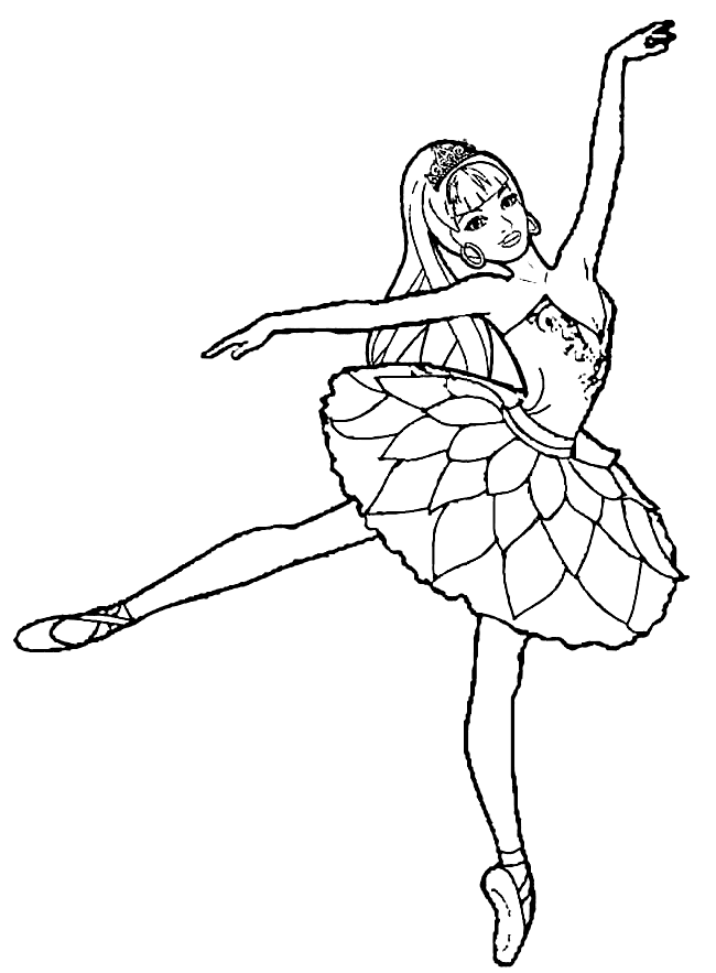 Printable Ballerina Coloring Page Free Printable Coloring Pages