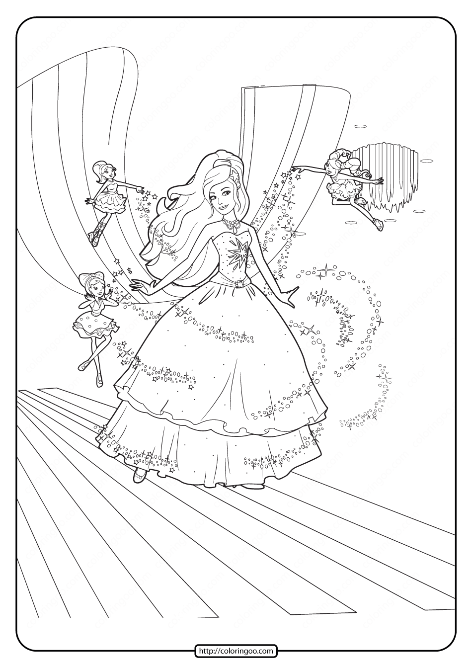printable fashion barbie coloring pages