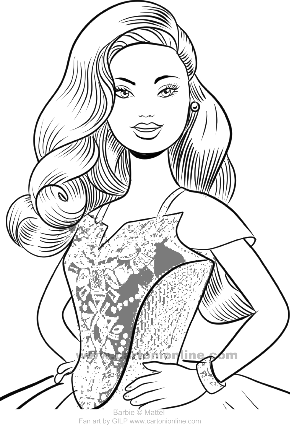 Printable Barbie Fashionistas Pdf Coloring Pages In Coloring The Best 