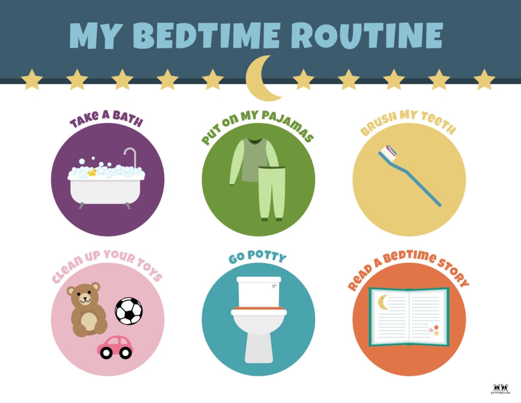 free printable bedtime routine cards
