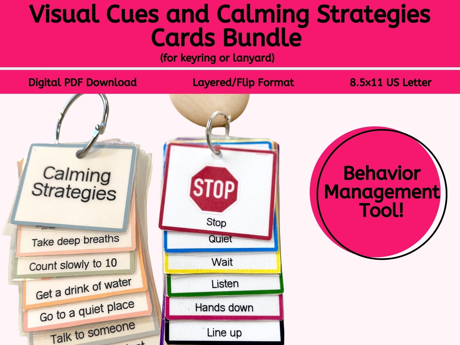 free printable behavior cue cards