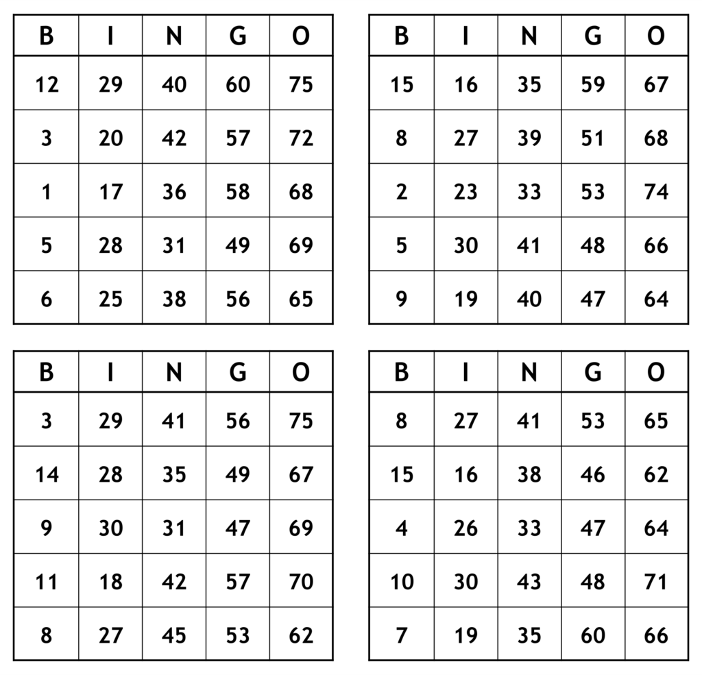 Printable Bingo Cards Free Printable Lab