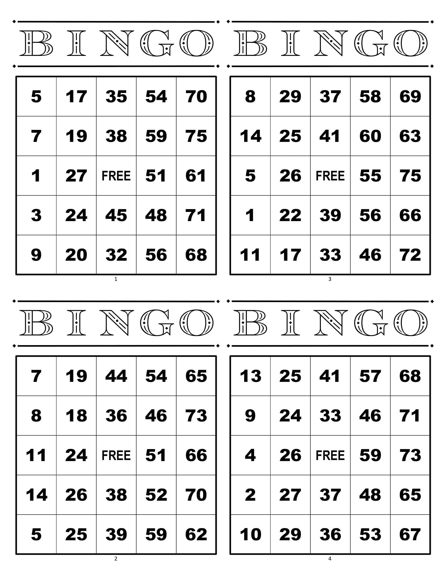 Printable Bingo Cards Uk Printable Lab