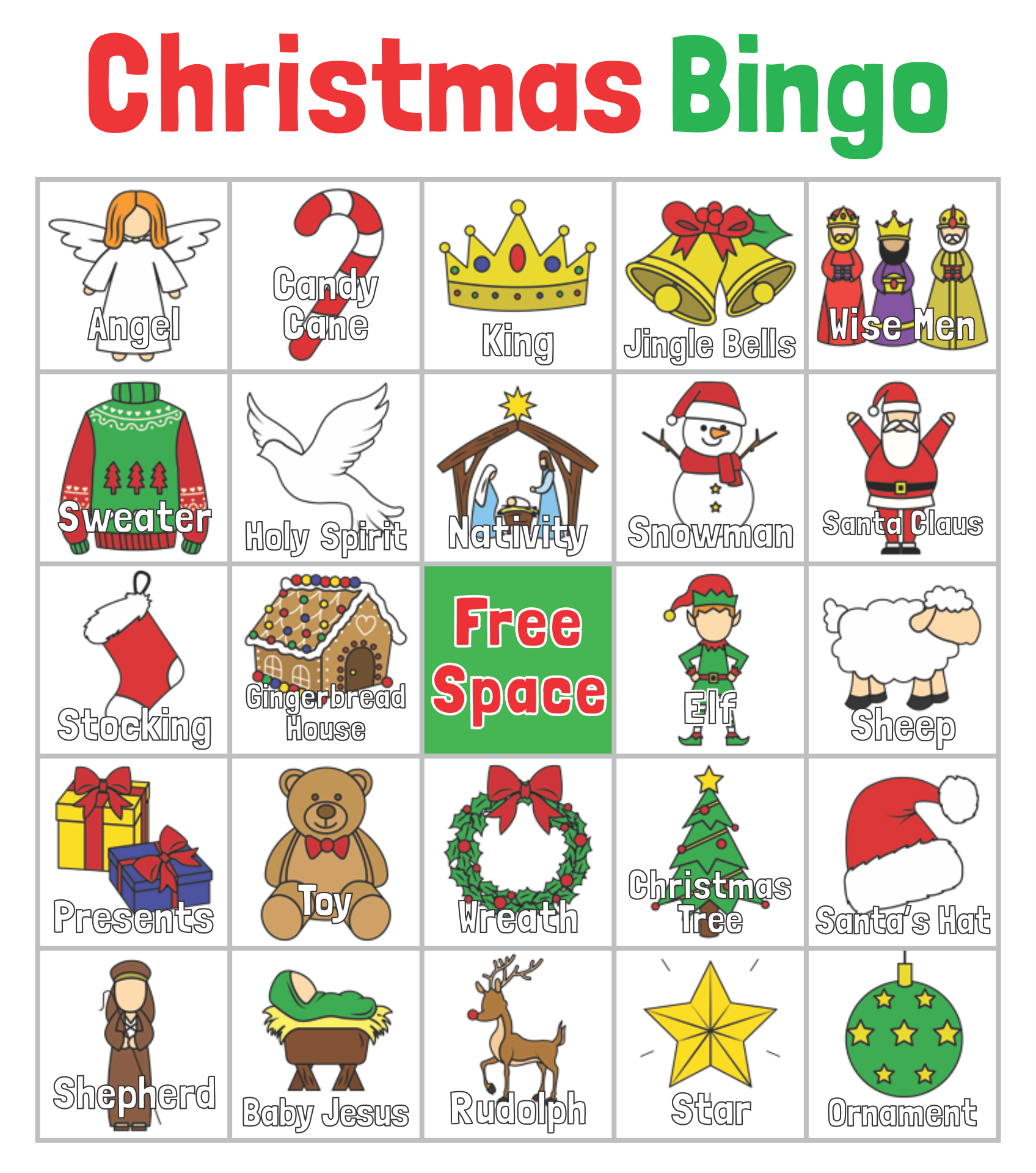 Printable Bingo Christmas