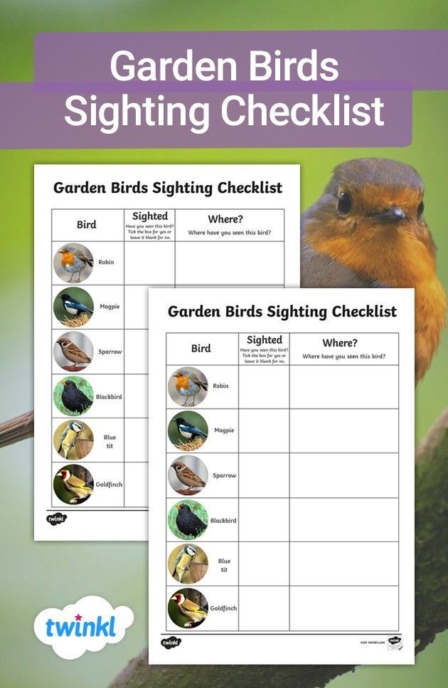 Printable Bird Checklists
