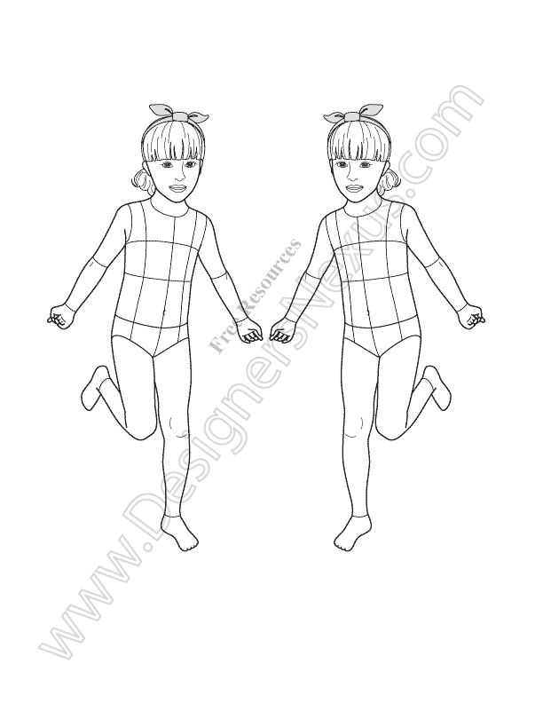 Printable Blank Fashion Design Templates DuoBeautiful