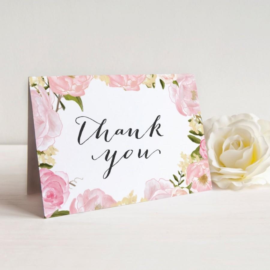 Printable Bridal Shower Thank You Cards Wedding Thank You Cards