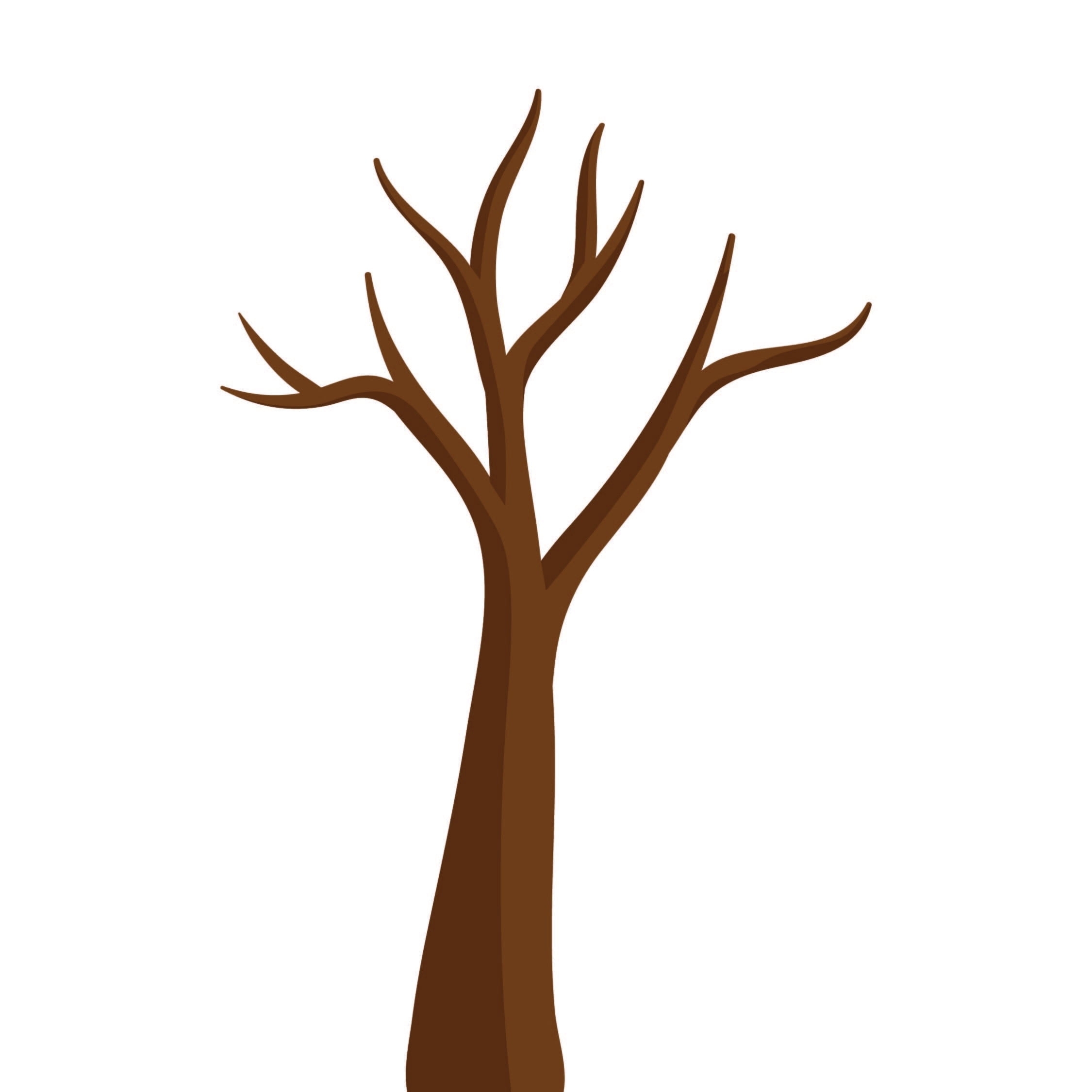 printable tree trunk outline