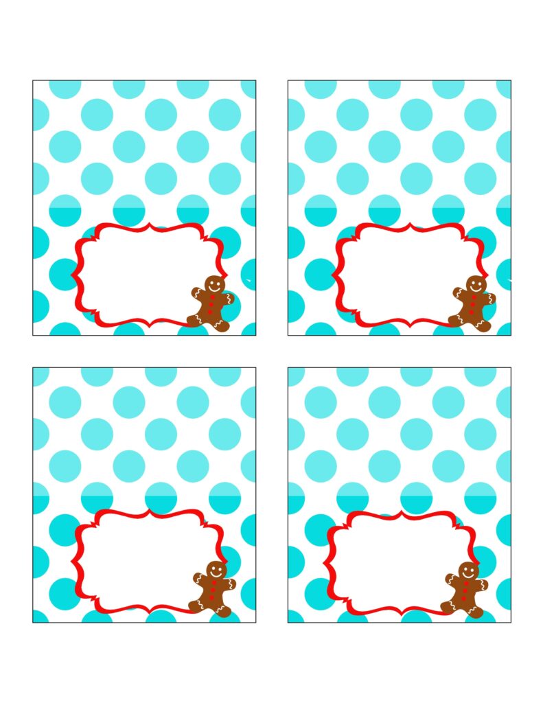 Printable Buffalo Plaid Food Label Tent Cards Christmas Holiday