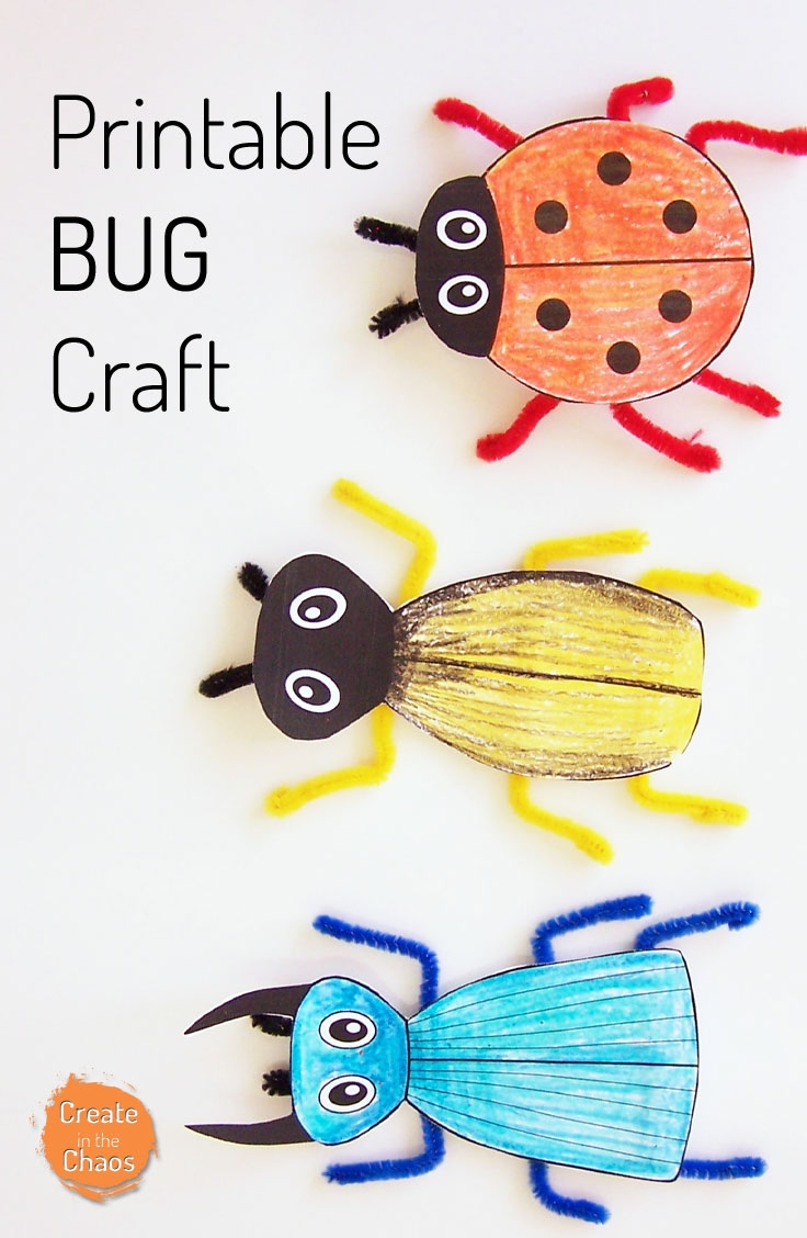 Printable Bug Craft Riset