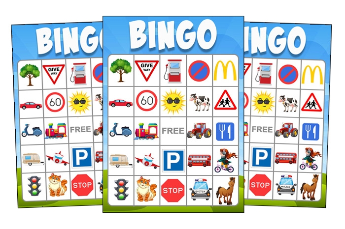 free printable car bingo cards
