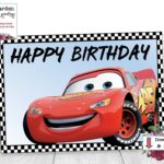 Printable CARS Birthday Card With Lightning McQueen Happy Birthday