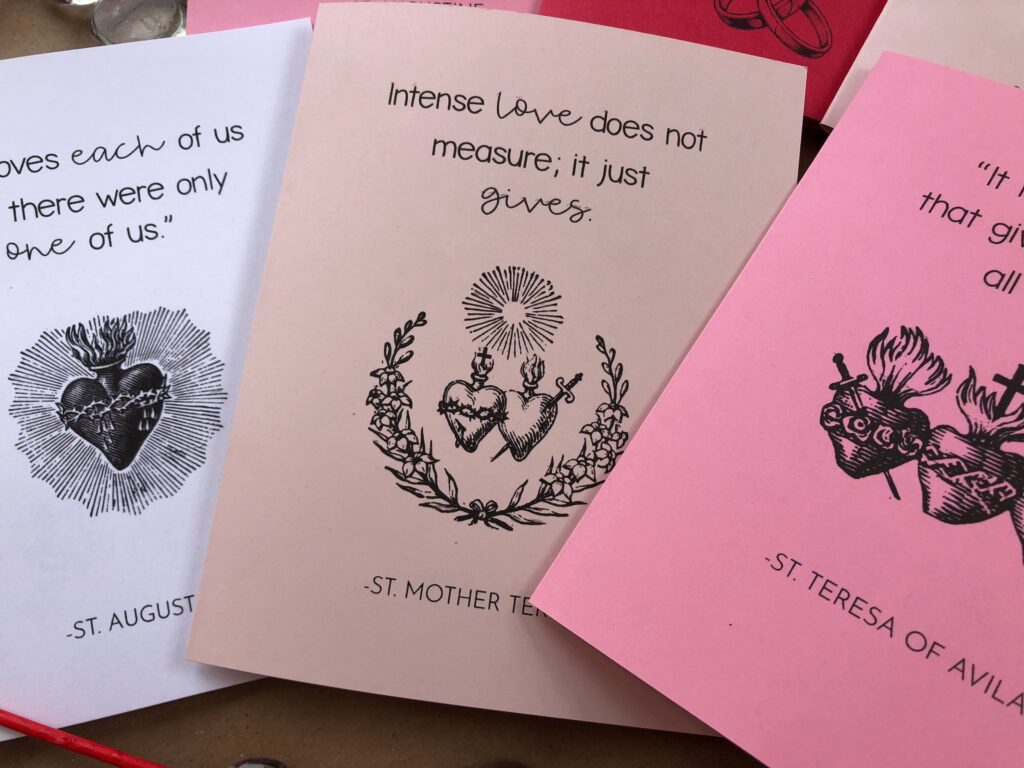 Printable Catholic Valentine Cards Valentine 39 s Day Etsy