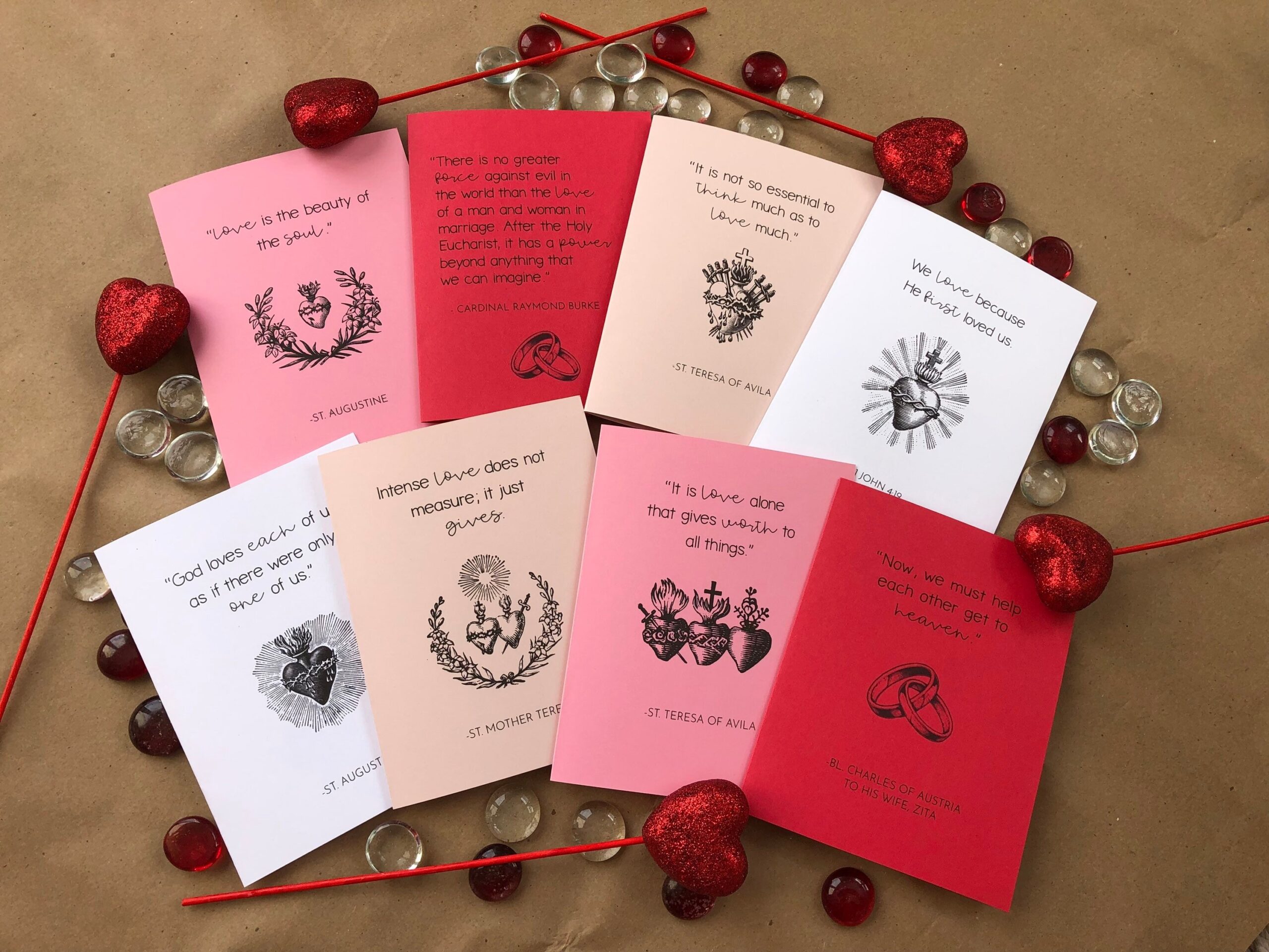 Printable Catholic Valentine Cards Valentine 39 s Day Love St Therese 