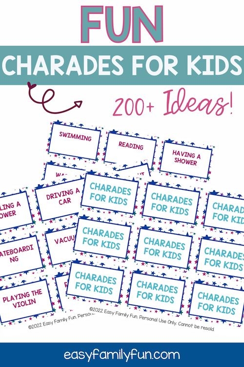 Printable Charades Cards For Kids Find A Free Printable
