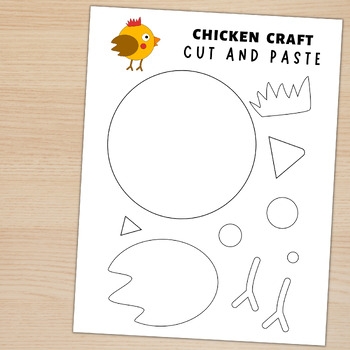 printable chicken craft