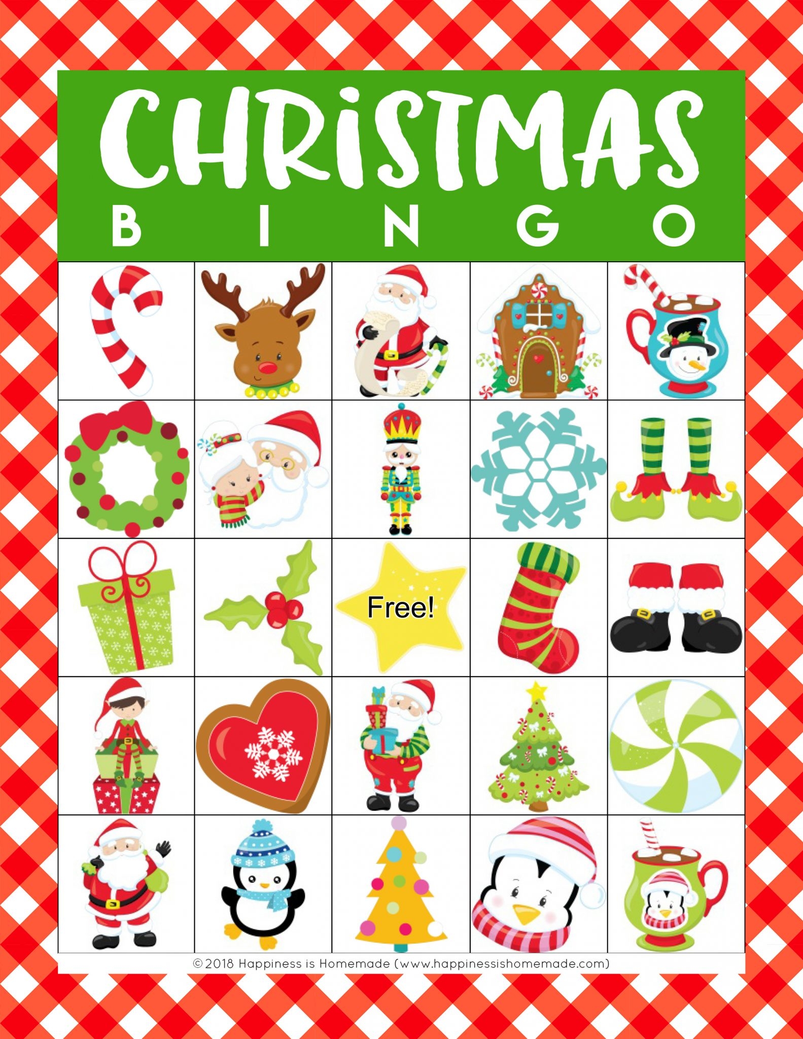 Printable Christmas Bingo Game Happiness Is Homemade Printable 