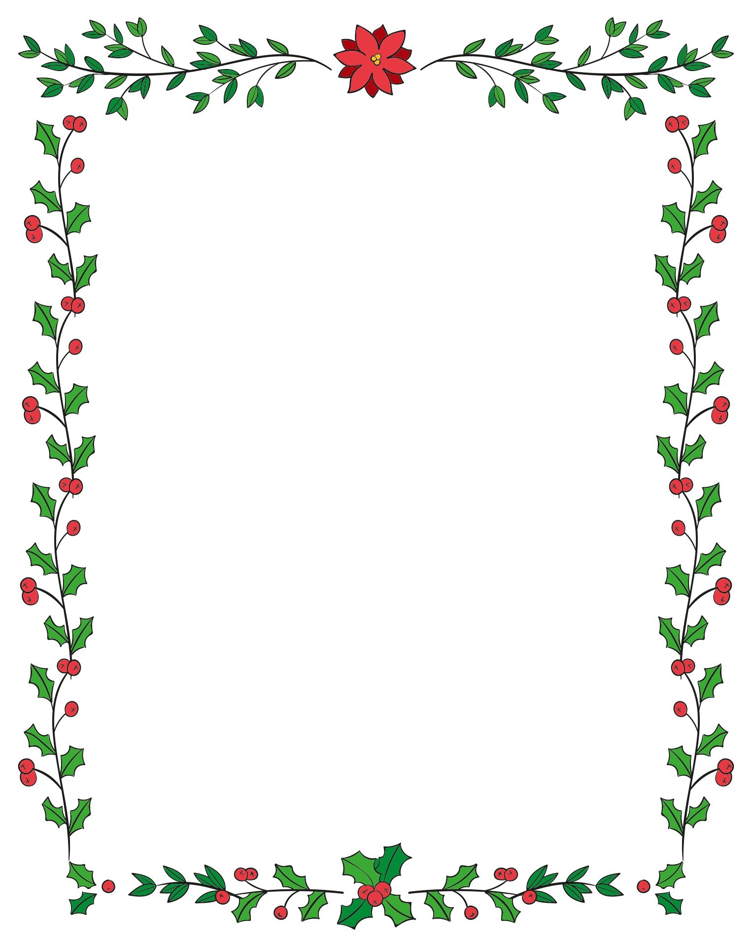 free printable christmas card borders