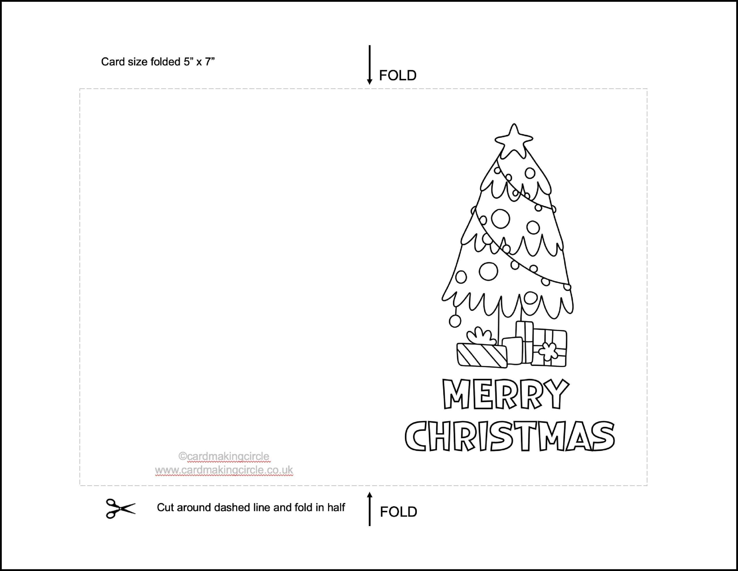 free printable children's christmas cards to colour