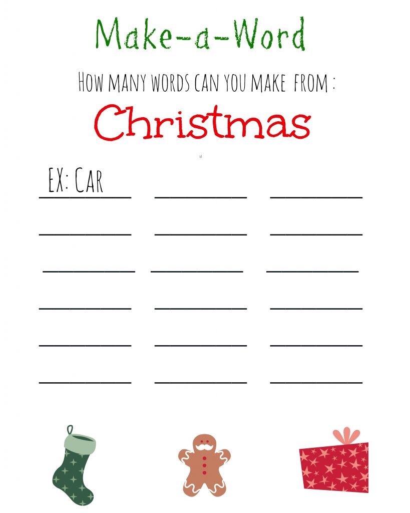 Printable Christmas Games For Kids AND Adults